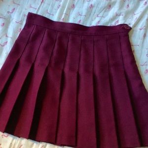 American Apparel Tennis Skirt- Burgundy